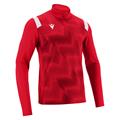 Purus 1/4 Zip Top RED/WHT S Teknisk treningsgenser - Unisex