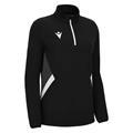 Maira 1/4 Zip Top Woman BLK/WHT XL Teknisk treningsgenser til dame